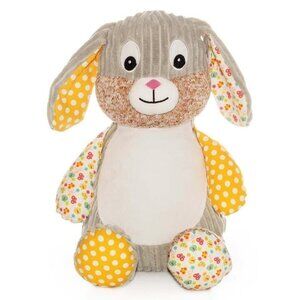 Sensory Bunny Stuffed Animal - Sunshine Patterned Plush - Rabbit Plushie